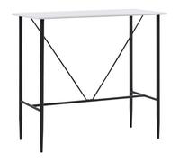 vidaXL Table de bar Blanche 120 x 60 x 110 cm MDF