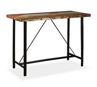 vidaXL Table de Bar Bois Massif de Récupération 150x70x107 cm Table de Cuisine