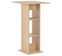 Table De Bar Chêne 60x60x110 Cm Marron