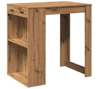 vidaXL Table de bar haute chêne artisanal 102×70×103,5 cm Bois d'ingénierie