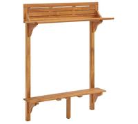 vidaXL Table de bar de balcon 90x37x122 5 cm Bois d'acacia massif