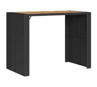 vidaXL Table de Bar de Jardin avec Dessus en Bois d'acacia Noir 145x80x110 cm, Table d'extérieur, Table à Manger de Jardin, Meuble de Jardin, Table de Patio