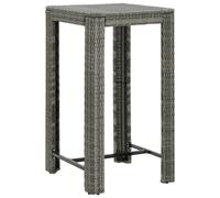 Vidaxl Table De Bar De Jardin Gris 60,5x60,5x110,5 Cm Résine Tressée Gris