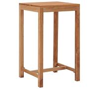 vidaXL Table de Bar de Jardin Table de Cuisine Table de Terrasse Extérieur Maison Intérieur Arrière-Cour 60x60x105 cm Bois de Teck Solide