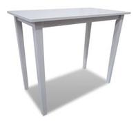vidaXL Table de Bar en Bois Blanc Table de Salle à Manger Table de Cuisine