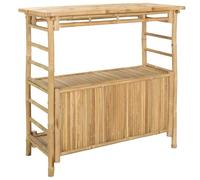 vidaXL Table de Bar extérieure Naturel 110 x 50 x 105 cm Bambou