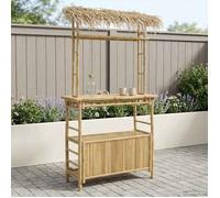 vidaXL Table de bar extérieure Naturel 110 x 50 x 209 cm Bambou 42028061