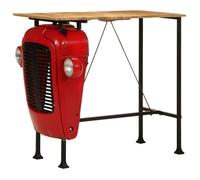 vidaXL Table de bar forme de tracteur bois de manguier massif, table de bar, table de bar de cuisine, table de comptoir, 4009368