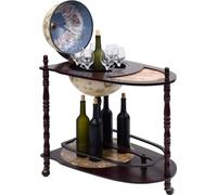 vidaXL Table de bar globe en bois d'eucalyptus Vert Autonome