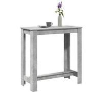 vidaXL Table de bar 854412 gris béton 102x50x103,5 cm bois d'ingénierie
