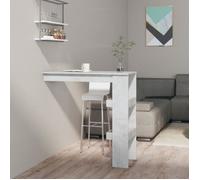 vidaXL Table de bar murale Gris béton 102×45×103,5 cm Bois d'ingénierie 811785