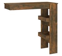 vidaXL Table de Bar Murale Chêne fumé 102x45x103,5cm Bois d'ingénierie