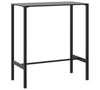 vidaXL Table de bar 100×50×110 cm Acier enduit de poudre Noir