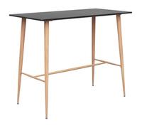 Table de Bar Table de Bistro Table de Comptoir Meuble de Cuisine Pub Salle à Manger Repas Dîner Maison Intérieur Noir 120x60x105 cm