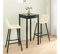 vidaXL Table de bar – Table d'appoint bistrot moderne MDF noir