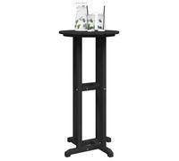 vidaXL Table de bar noire 55 cm carrée pour usage extérieur | Métal et bois durable et résistant aux UV, idéal pour dîner 42006608