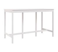 vidaXL Table de Bar Table de Pub Table de Bistrot Meuble de Salle à Manger Cuisine Dîner Intérieur Blanc 180x80x110 cm Bois Massif de Pin