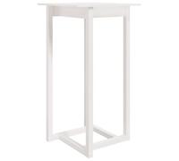 vidaXL Table de Bar Table de Pub Table de Bistrot Meuble de Salle à Manger Cuisine Dîner Intérieur Blanc 60x60x110 cm Bois Massif de Pin