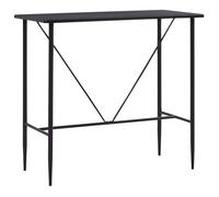 Table De Bar Noir 120x60x110 Cm Mdf Noir