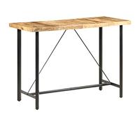 vidaXL Table de Bar Table de Salle à Manger Table à Dîner Meuble de Cuisine Repas Maison Intérieur 150x70x107 cm Bois de Manguier Brut