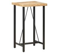 vidaXL Table de Bar Table de Salle à Manger Table à Dîner Meuble de Cuisine Repas Maison Intérieur 60x60x107 cm Bois de Manguier Brut