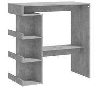 Vidaxl Table De Bar ¿¿Tag¿¿Re De Rangement Gris B¿¿Ton 100x50x101,5 Cm Multicolore