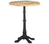 Table de bistro Ø60x76 cm Bois de manguier brut
