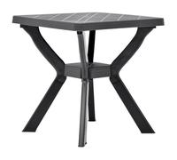 vidaXL Table de bistro 70x70x72 cm Plastique Anthracite