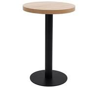 vidaXL Table de Bistro Table de Café Table de Salle à Manger Table de Bar Dîner Repas Restaurant Maison Intérieur Marron Clair 50 cm MDF