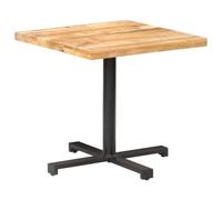 vidaXL Table de bistro Carrée 80x80x75 cm Bois de manguier brut Marron