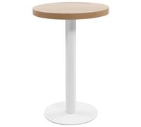 Table de Bistro Table de Café Table de Bar Table de Salle à Manger Dîner Repas Restaurant Maison Intérieur Marron Clair 50 cm MDF