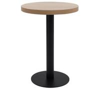 vidaXL Table de bistro Marron clair 60 cm MDF
