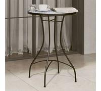 Vidaxl Table De Bistro Mosaïque Bleu Et Blanc Ø50x70 Cm Céramique