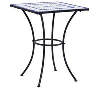 Vidaxl Table De Bistro Mosaïque Bleu Et Blanc 60 Cm Céramique Multicolore
