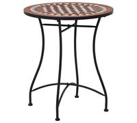 Vidaxl Table De Bistro Mosaïque Marron 60 Cm Céramique Marron