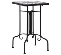 vidaXL Table de bistro mosaïque noir et blanc Céramique