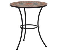 Vidaxl Table De Bistro Mosaïque Orange/Gris 60 Cm Céramique Orange
