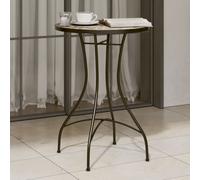 Vidaxl Table De Bistro Mosaïque Terre Cuite Blanc Ø50x70 Cm Céramique