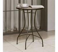 vidaXL Table de bistro mosaïque terre cuite blanc Ø50x70 cm céramique4003402 Blanc G