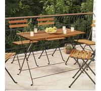 vidaXL Table de bistro pliante 100x54x71 cm Bois acacia solide et acier Marron