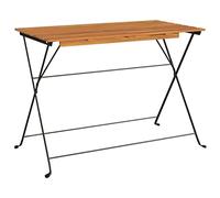 Vidaxl Table De Bistro Pliante 100x54x71cm Bois Acacia Solide Et Acier