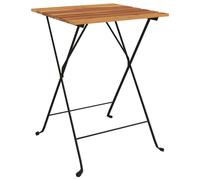 vidaXL Table de bistro pliante 55x54x71cm Bois de teck solide et acier 319978