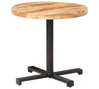 vidaXL Table de bistro Ronde Ø80x75 cm Bois de manguier brut