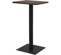 Table de Bistro Table à Dîner Table de Bar Meuble de Cuisine Restaurant Maison Intérieur Café Cendre Foncé 50x50x107 cm Acier 321923