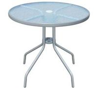 vidaXL Table de Bistro Table de Jardin Table de Salle à Manger d'Extérieur Table de Patio Meuble de Terrasse Arrière-cour Dîner Gris 80x71 cm Acier 43316 Gris G