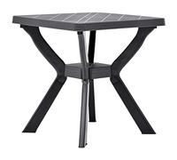 vidaXL Table de Bistro Table de Patio Table de Terrasse Table de Jardin Table de Salle à Manger Table d'Extérieur Anthracite 70x70x72 cm Plastique