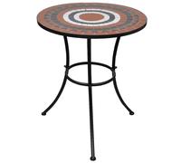 Vidaxl Table De Bistro Terre Cuite Et Blanc 60 Cm Mosaïque