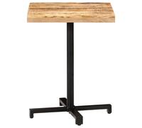 vidaXL Table de bistrot carrée 60x60x75 cm Bois de manguier rugueux