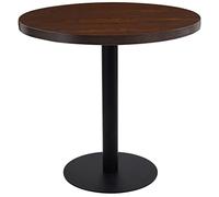 vidaXL Table de bistrot, meuble de salle à manger, bar, café, restaurant, décoration jardin, extérieur, terrasse avec planche ronde MDF marron foncé 80 cm