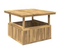 vidaXL Table de café de Jardin en Bois d'acacia Hauteur réglable Blanc